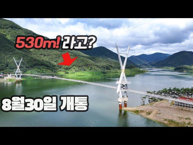 530m! 출렁다리! 8월 30일 개통! 우리나라에서 2번째로 긴 출렁다리! 가을여행지! 보현산댐 출렁다리