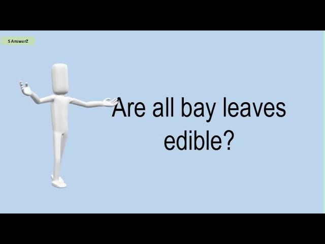 Are All Bay Leaves Edible?