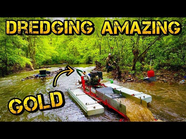 Using our New 3 inch Gold Dredge to find Amazing Gold