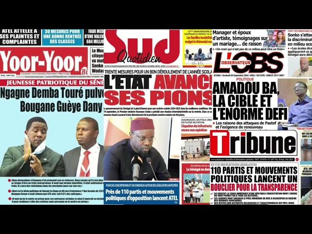 Revue De Presse Du Vendredi 20 Septembre 2024 Avec Abdou Khadre SECK BAOL INFO TV OFFICIEL