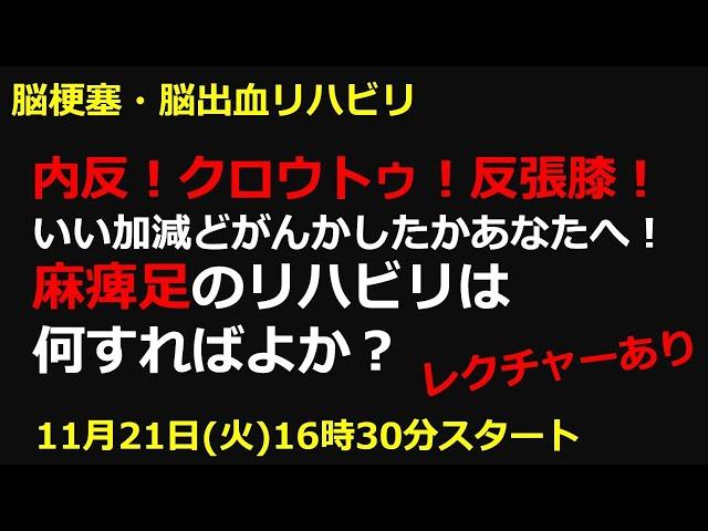 脳梗塞リハビリ！内反！クロウトゥ！反張膝！ いい加減どがんかしたかあなたへ！ 麻痺足のリハビリは 何すればよか？