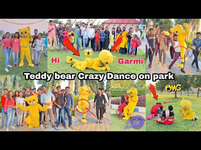 Teddy bear crazy dance & bakchodi on park | crazy reaction  #teddyboy #01team #funny #funnyvideo