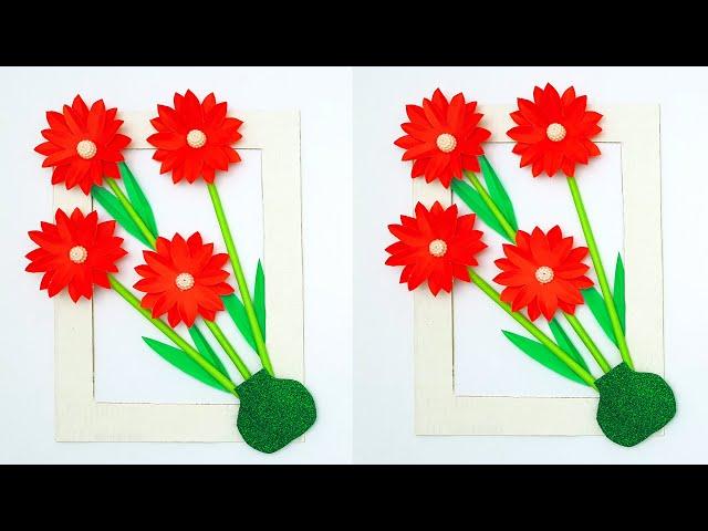 Wall Decoration Flower Crafts || Diy Flower Making Ideas