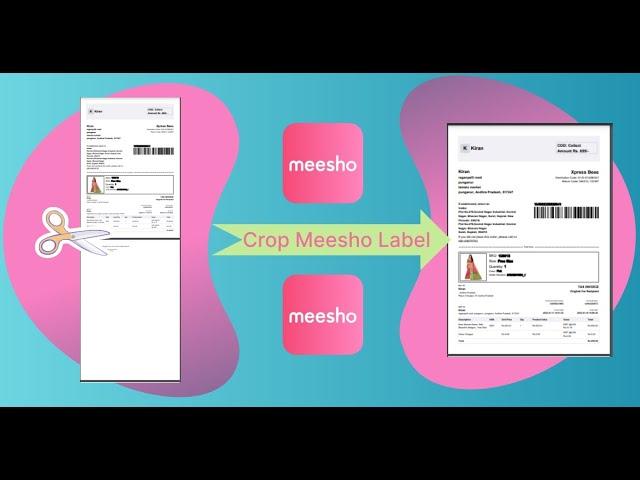 How to Crop Meesho Label PDF online? | Crop Messho PDF Label | Meesho Label PDF | Group by Courier