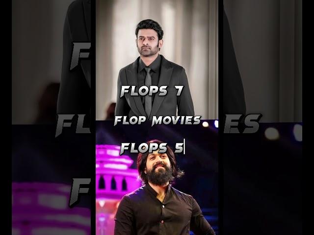 Prabhas Vs Yash Hits And Flop Movies  #trending #shorts