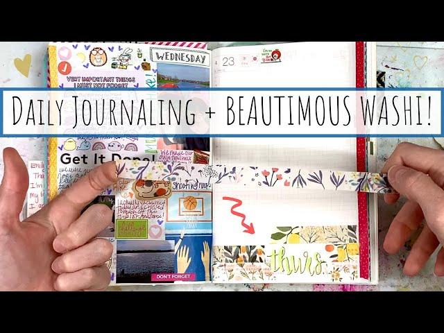 Daily Creative Journaling & Doodling for Beginners | Hobonichi Cousin | Inexpensive GORGEOUS WASHI!