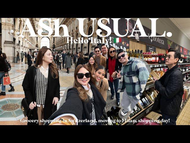 #AShUSUAL: GROCERY IN SWITZERLAND, TRAVEL TO ITALY, SHOPPING DAY! | ASHLEY SANDRINE