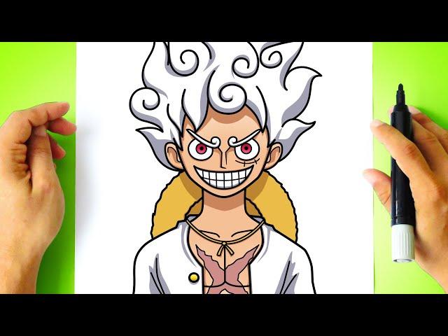 How to DRAW LUFFY GEAR 5 - One Piece