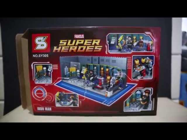 Lego Marvel Superheroes Iron Man Hall of Armors Sheng Yuan Bootleg SY305 Review