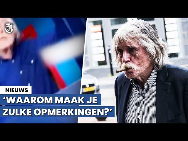 Beelden: VI-kijker confronteert Johan Derksen aan huis