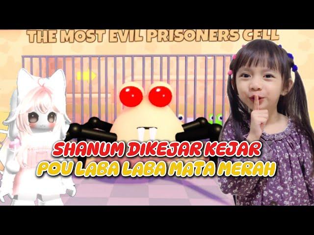 SHANUM KABUR KARENA DIKEJAR POU SEREM BERMATA MERAH  ESCAPE BOU EVIL PRISON, ROBLOX[INDO]