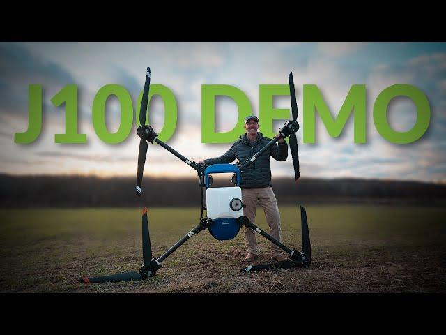 EAVision J100 Full Spraying Demo | Agri Spray Drones