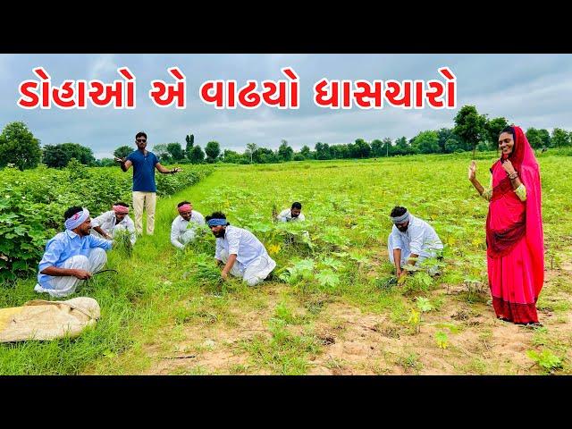 ધરો આઠમ નો ડોહાઓ એ વાઢયો ધાસચારો || vagubha comedy || kadavabha comedy