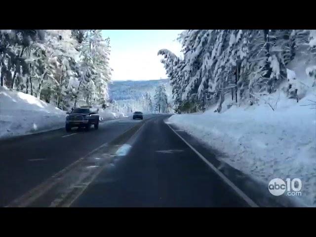 RAW: Snow on Highway 50 headed to South Lake Tahoe | February 11, 2019