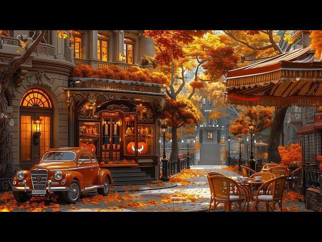 Cozy Fall Coffee Ambience and Morning Jazz - Smooth Jazz Instrumental Music for Relax, Study, Work