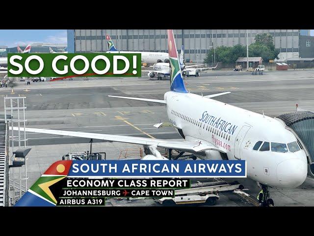 SOUTH AFRICAN AIRWAYS Economy Class【4K Trip Report Johannesburg to Cape Town】SHOCKINGLY Good!