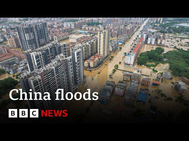 China floods: Tens of thousands of people evacuated from Guangdong after heavy rain | BBC News