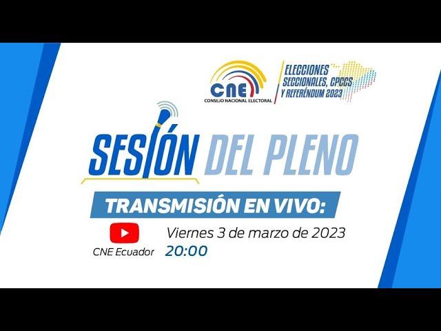 SESIÓN ORDINARIA No. 12-PLE-CNE-2023