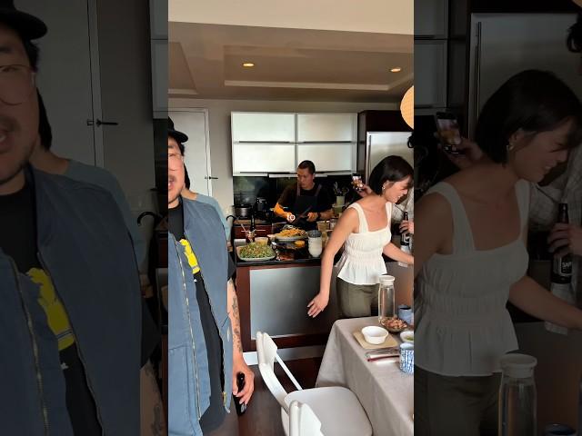 pov: hosting a dinner party for 12 & my chef bf cooks everything lol