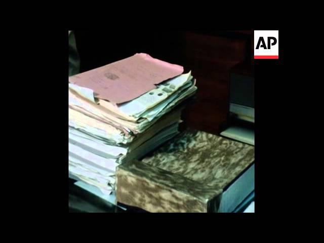 SYND 20 8 77 EGYPTIAN MILITARY COURT IN CAIRO STARTS THE CASE OF MURDERED CABINET MINISTER AL ZAHABI