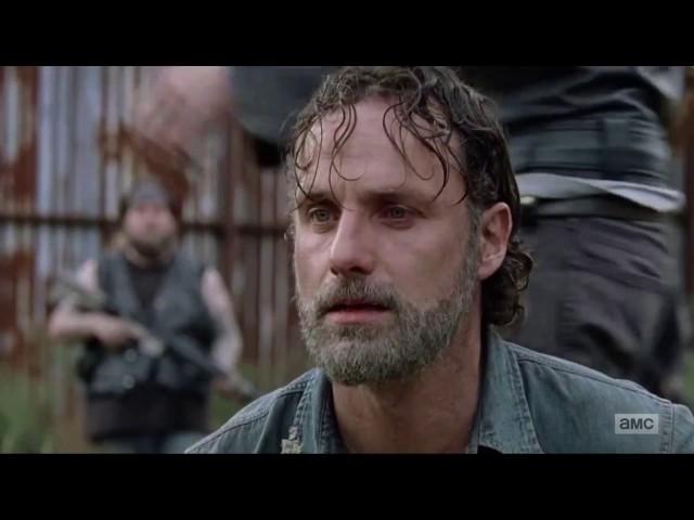 The Walking Dead 7x16 Shiva Saves Carl From Negan - All Out War Begins. Amazing Rick/Negan dialogue