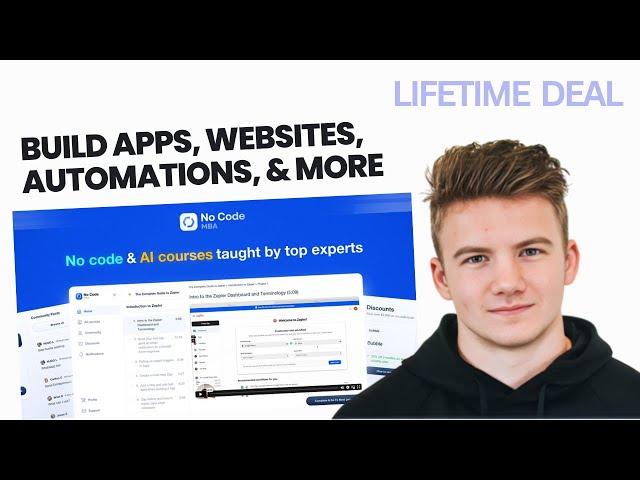 No Code MBA Lifetime Deal I Learn How to Build AI Apps, Marketplaces, Websites, Automations and More