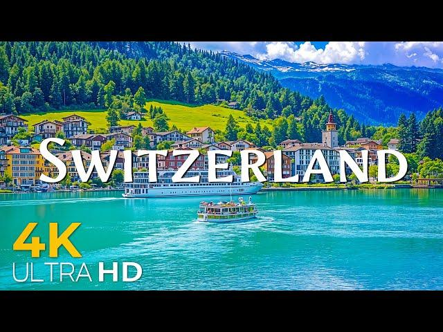 Switzerland 4K Amazing Aerial Film -Amazing Mountain Landscapes and Picturesque Cities- Video 4K HDR