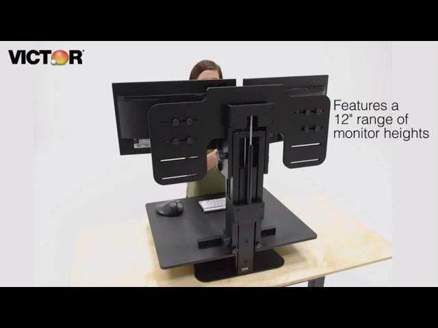 Victor High Rise Collection Dual Monitor Sit-Stand