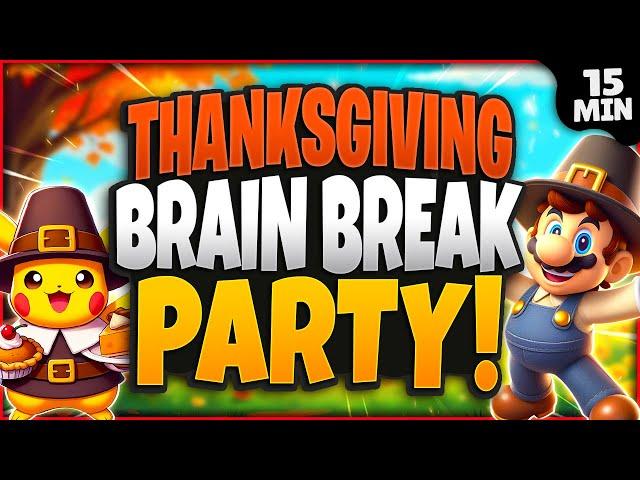 Thanksgiving Brain Break Party  Fall Games For Kids  Thanksgiving Freeze Dance  Danny Go Noodle