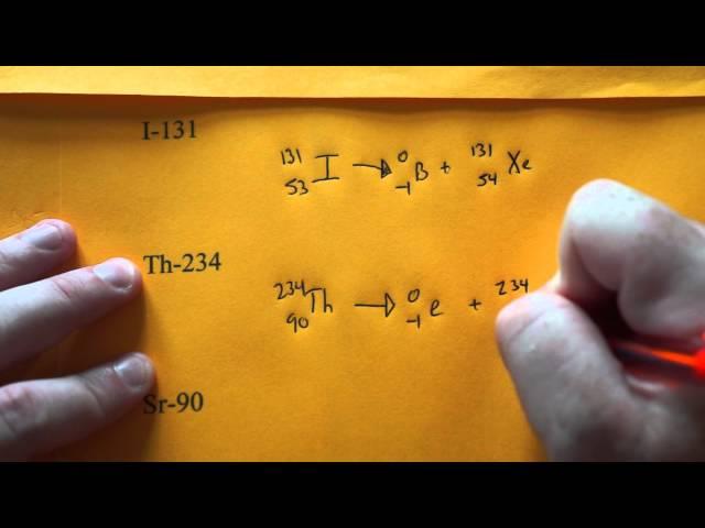 Writing Beta Decay Nuclear Equations