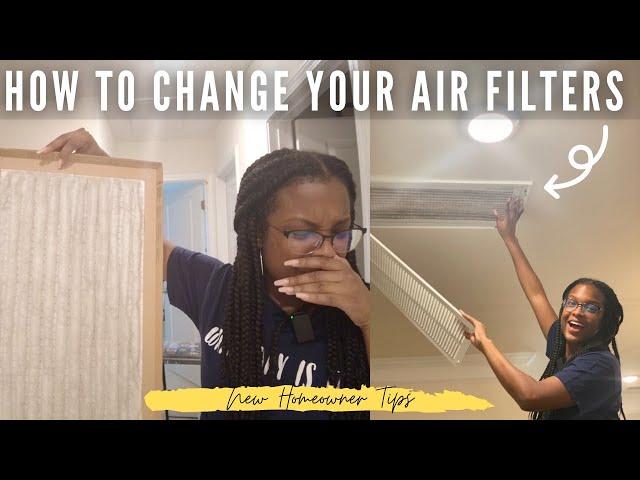 How To Change An Air Filter (In House) // Home Maintenance Tips For New Homeowners!