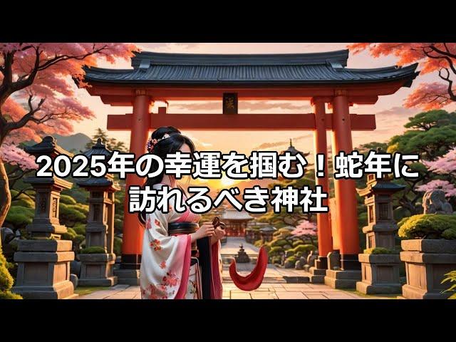 2025年の幸運をつかむ巳年におすすめ神社