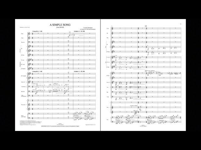 A Simple Song (from Mass) by Leonard Bernstein/arr. Michael Sweeney