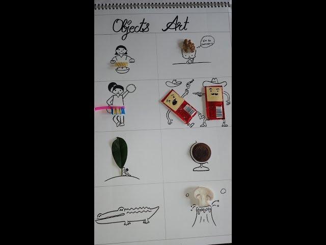 8 very easy and quick Everyday OBJECTS ART | Sadhana Arora