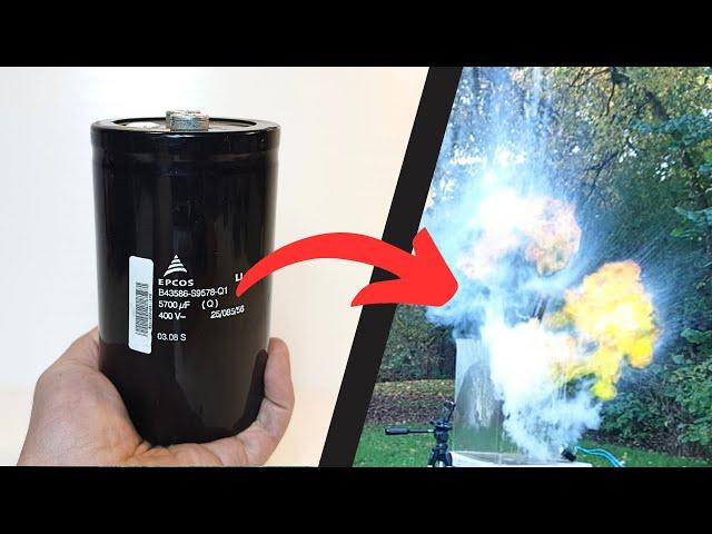 Blowing up BIG capacitors!