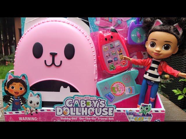 GABBY'S DOLLHOUSE Gabby Girl On-The-Go Travel Set Unboxing Pretend Play