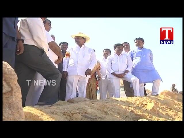 CM KCR Inspects Kannepalli to Annaram Gravity Canal works | TNews Telugu