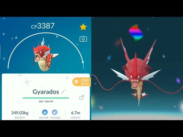 SHINY GYARADOS MEGA EVOLUTION IN POKEMON GO ! TRAINER ARI