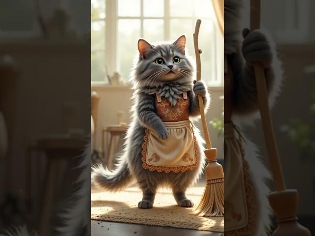 “Mission Meow: Housework Edition” #MissionMeow#CleaningCat#ViralCatContent#trending #ytshorts