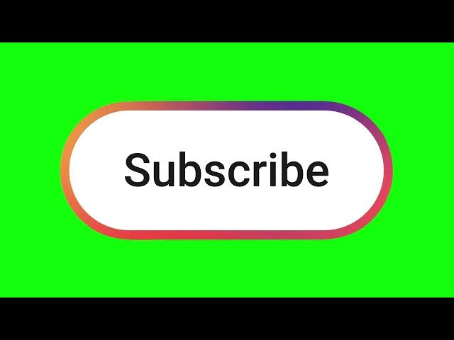 Youtube Subscribe button light up green screen