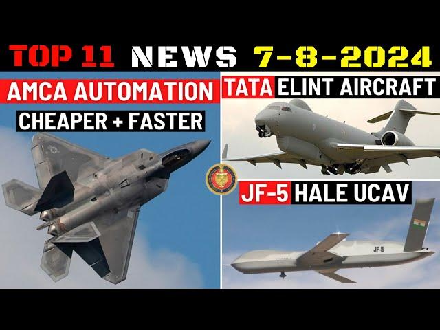 Indian Defence Updates : AMCA Automation,New JF-5 UCAV,Tata ELINT Aircraft,Israel Offers Drone Dome