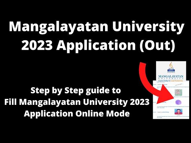 Mangalayatan University Admission 2023 Application (Started)- How to Fill Application Form