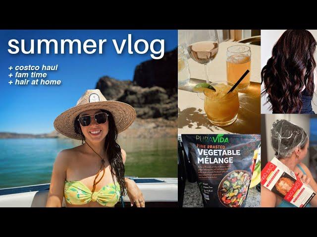 summer days, costco haul, books, fam time, color remover & hair at home / VLOG