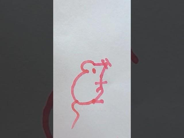 Draw a rat  #shorts #art #artist #drawing #painting #creative #tutorial #draw #sketch #asmr