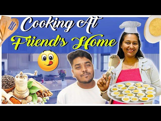 Cooking At Friend's Home | Egg Pepper Fry  | Seema Sonu