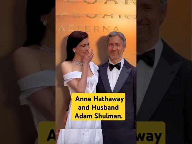 Anne Hathaway and Husband Adam Shulman #celebrities #celebrityscoop #shortsviral #celebrity