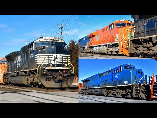 [4K] Railfan Shortie: NS 66R with GECX 2037 And CN 3023 In Goshen, IN! 1/9/20