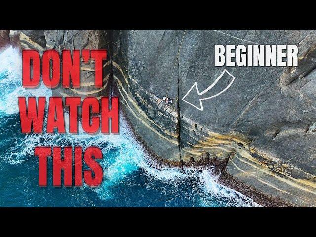 CRAZY CLIFF FISHING ADVENTURE !!! 100m Rope & A Fishing Rod !!!