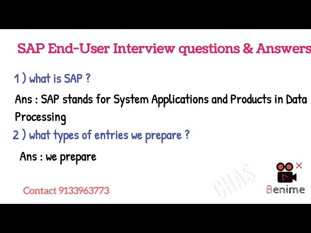 SAP End user interview questions and answers| Record to Report interview questions and answers