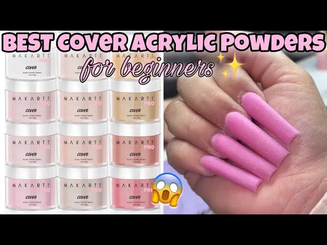 The BEST Cover Acrylic Powders for Beginners - LazyGirl Method Nails w/ Makartt Pro Cover Acrylics